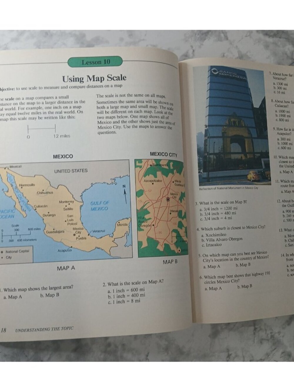 Maps Charts Graphs Level E United States and Its Neighbors Workbook MCP - Picture 4 of 8